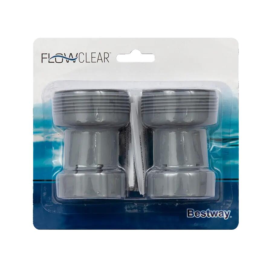 Adaptateur tuyau Bestway 2 pcs Ø38→Ø32 bleu/gris résistant 6/7