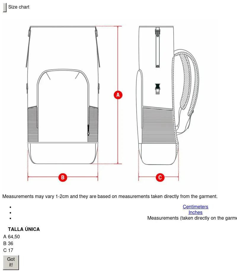 Férfi és női 25 literes feltekerhető hátizsák Backpack 25L Fekete 6/6
