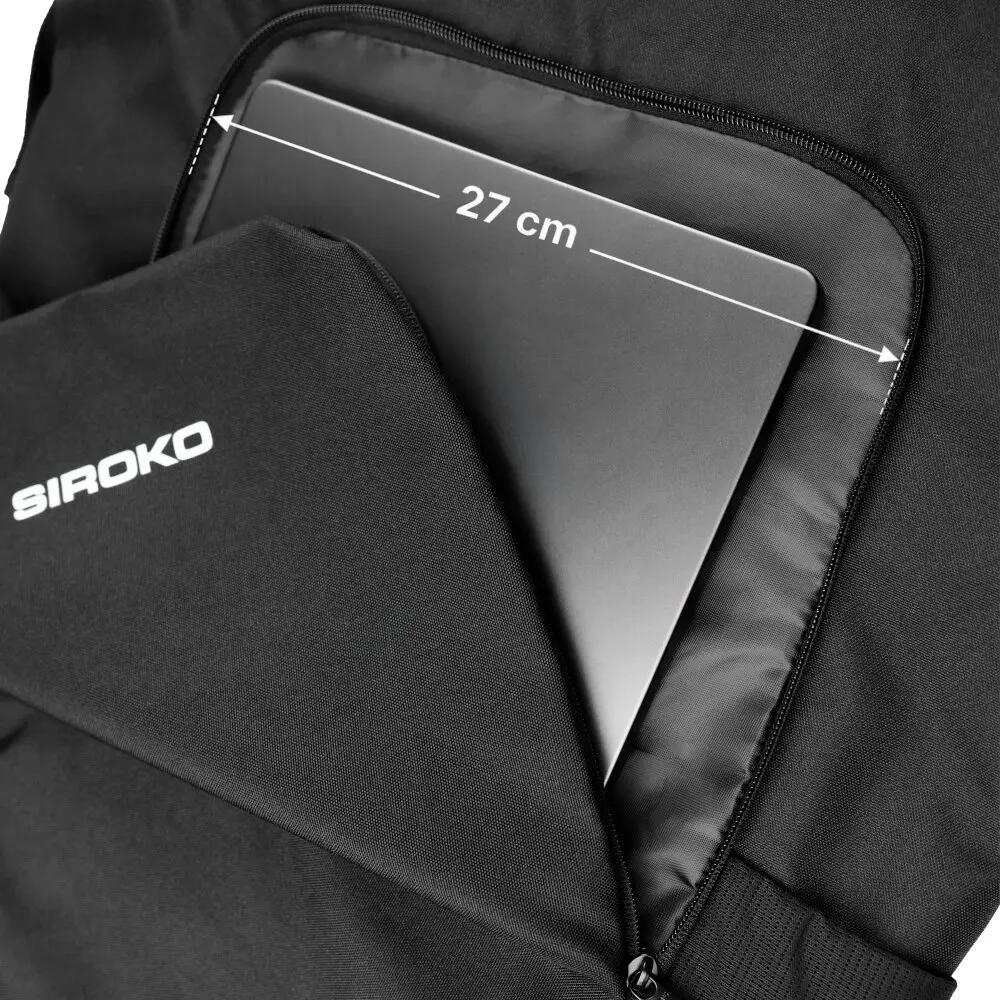 Férfi és női 25 literes feltekerhető hátizsák Backpack 25L Fekete 4/6