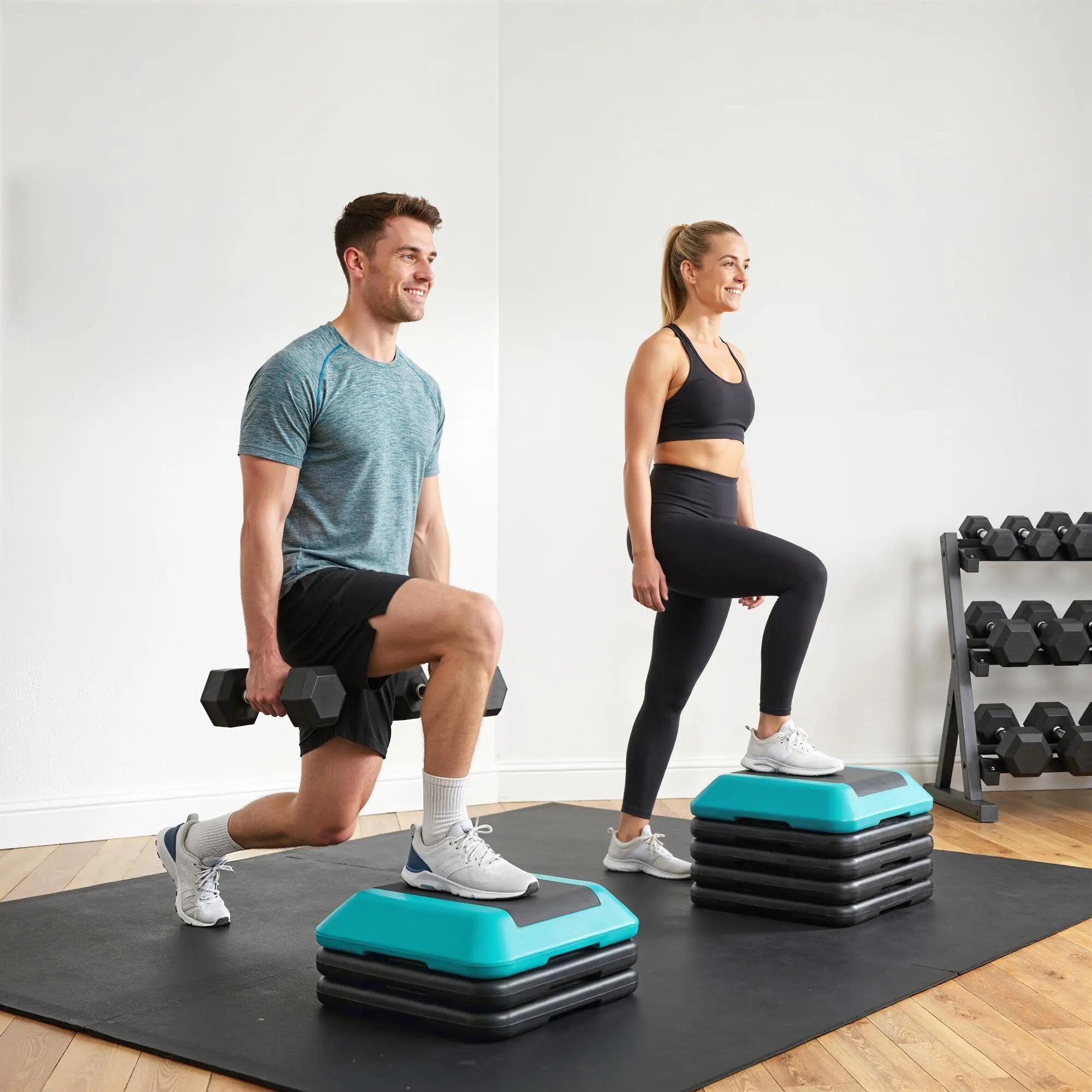 Step fitness Ajustable 10/15/20/25/30 cm SPORTNOW Azul 4/7