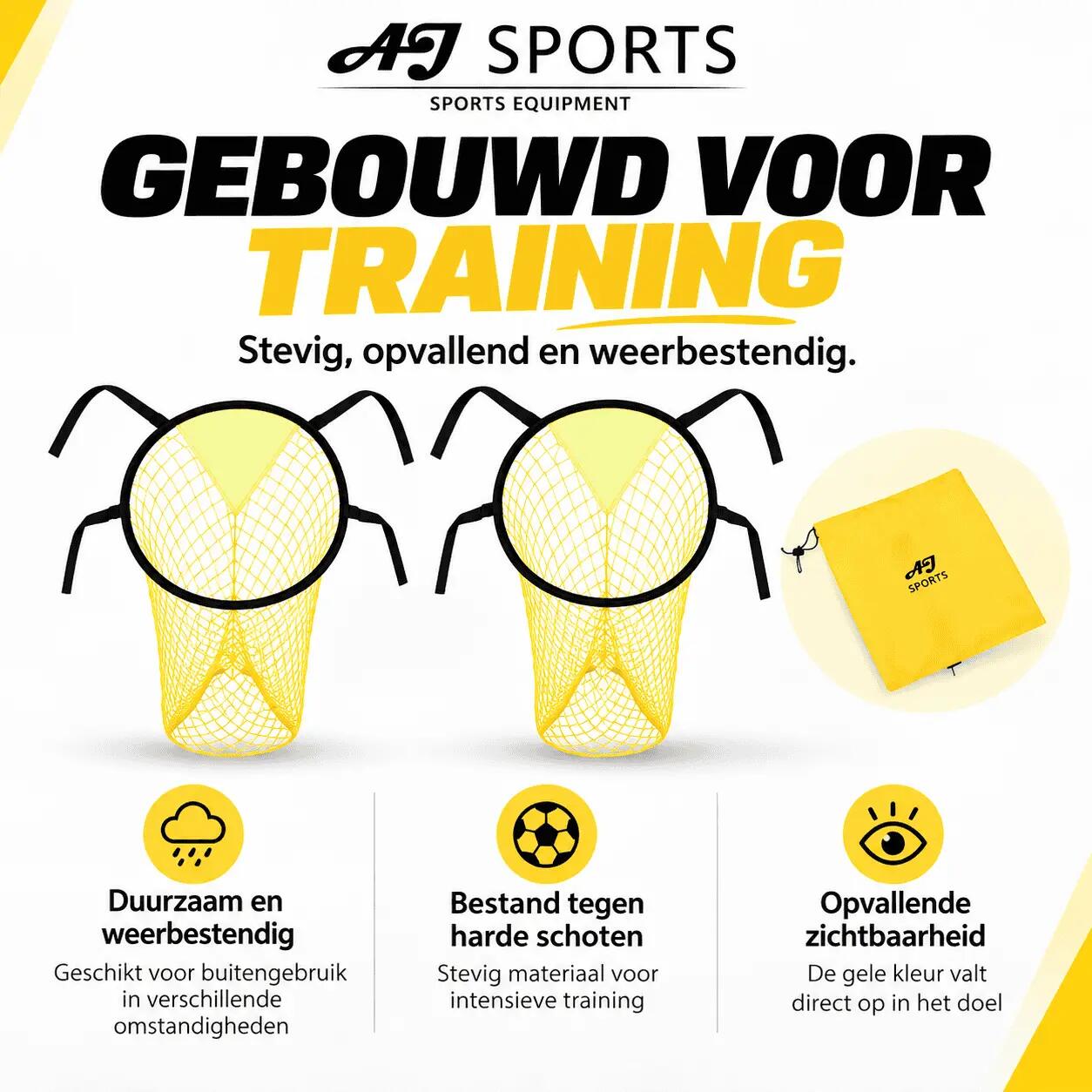 Voetbal Target - Voetbal training - 2 stuks - Geel 5/7