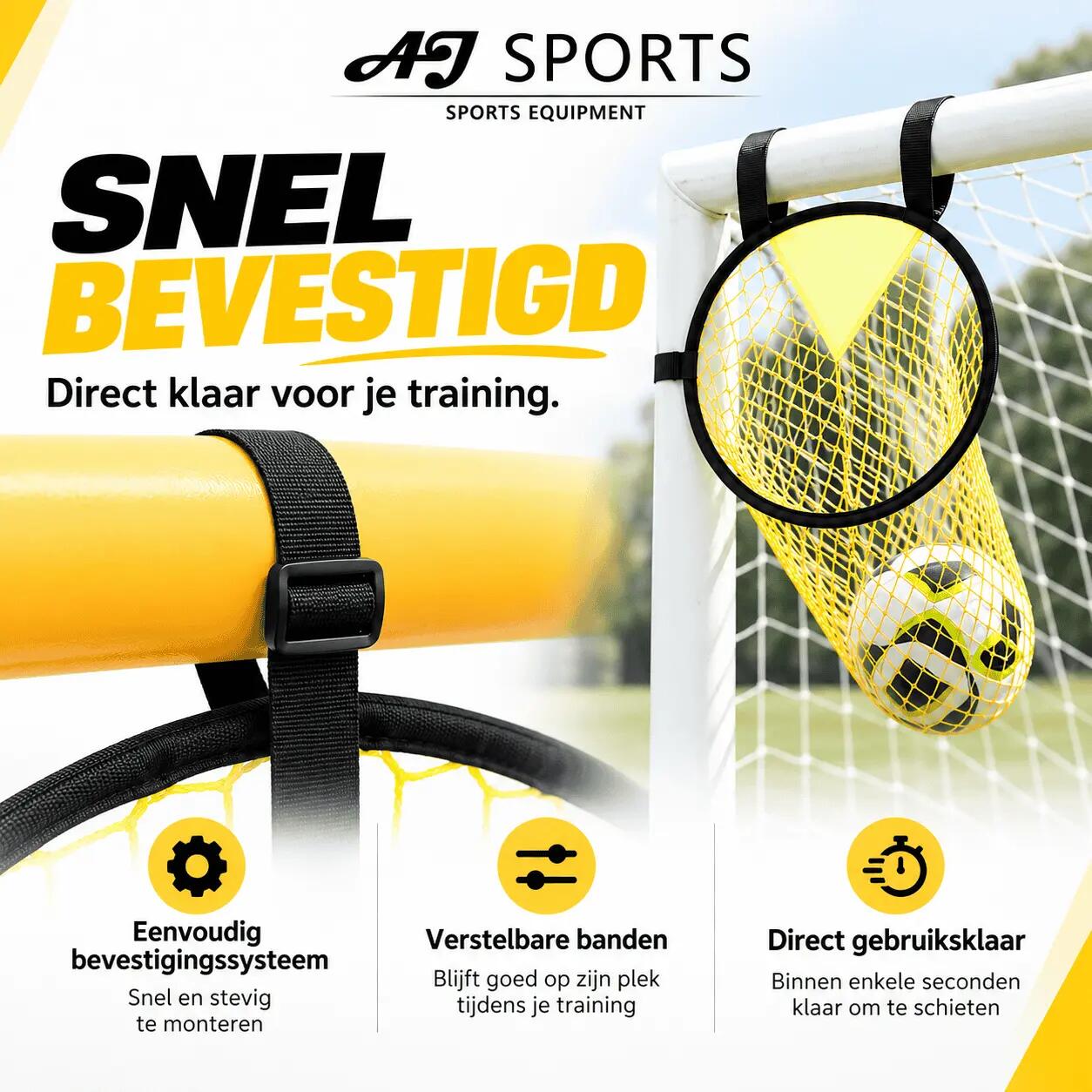 Voetbal Target - Voetbal training - 2 stuks - Geel 4/7