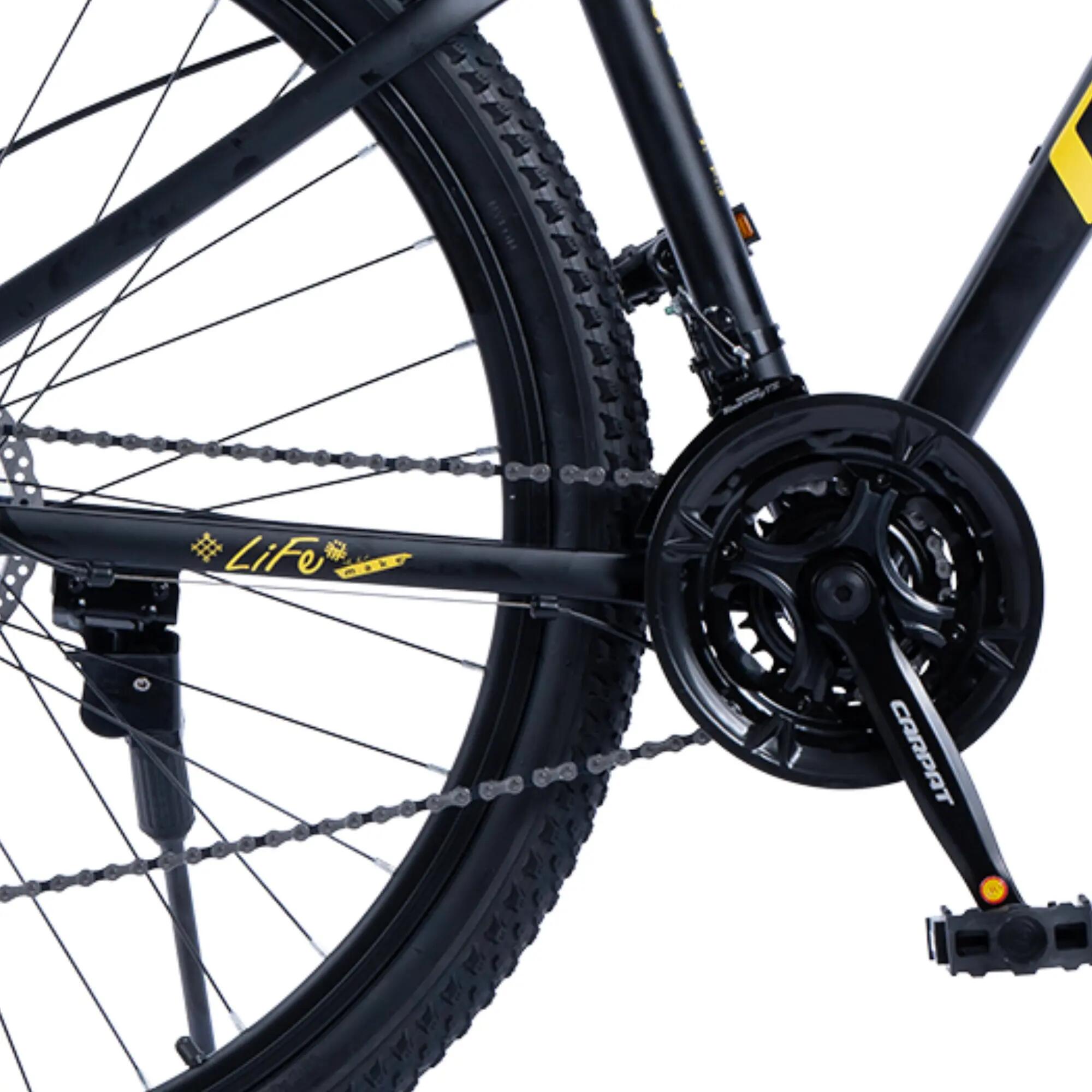 Bicicletă MTB semi-rigidă Life 21v Negru/Galben 6/6