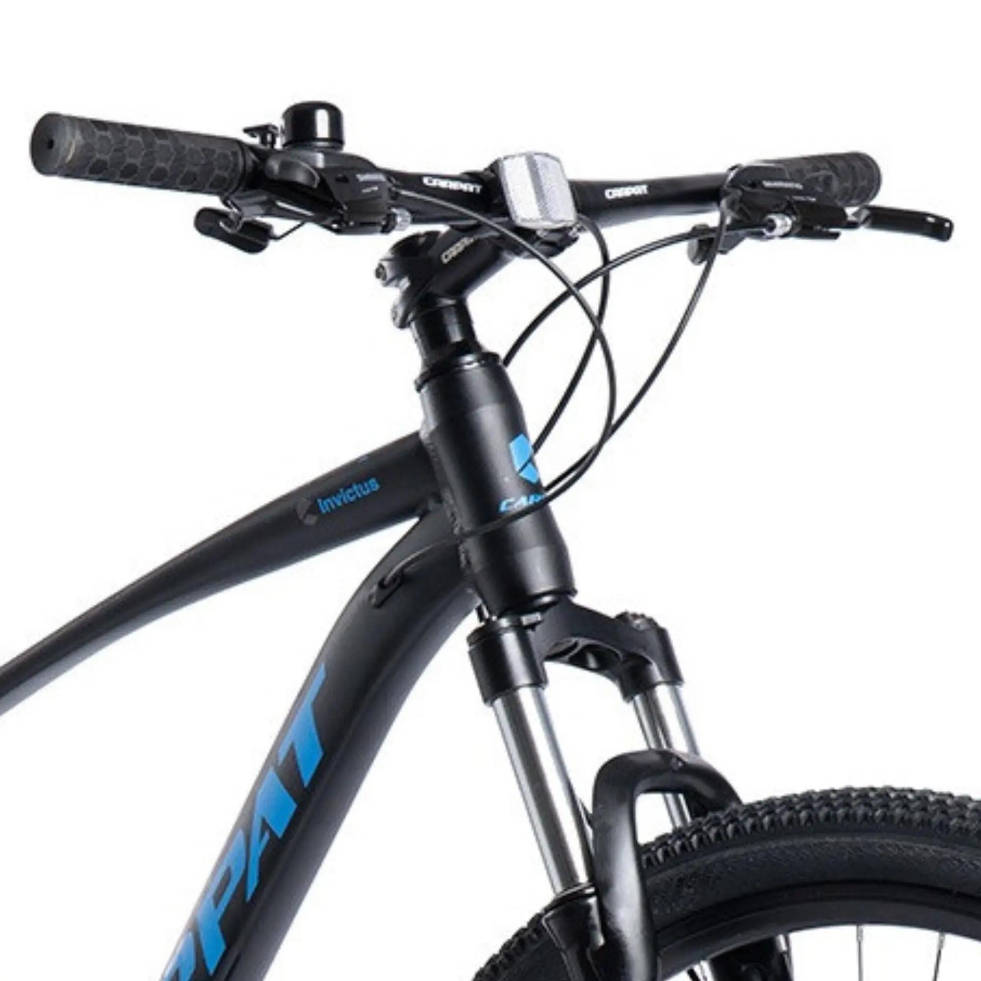 Bicicletă MTB semi-rigidă Invictus 21v Negru/Albastru 4/7