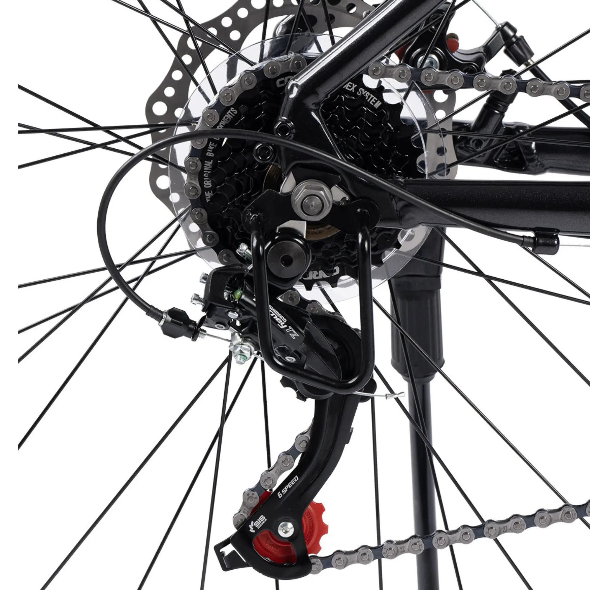 Bicicletă MTB semi-rigidă Tanker 21v Negru/Galben 5/6