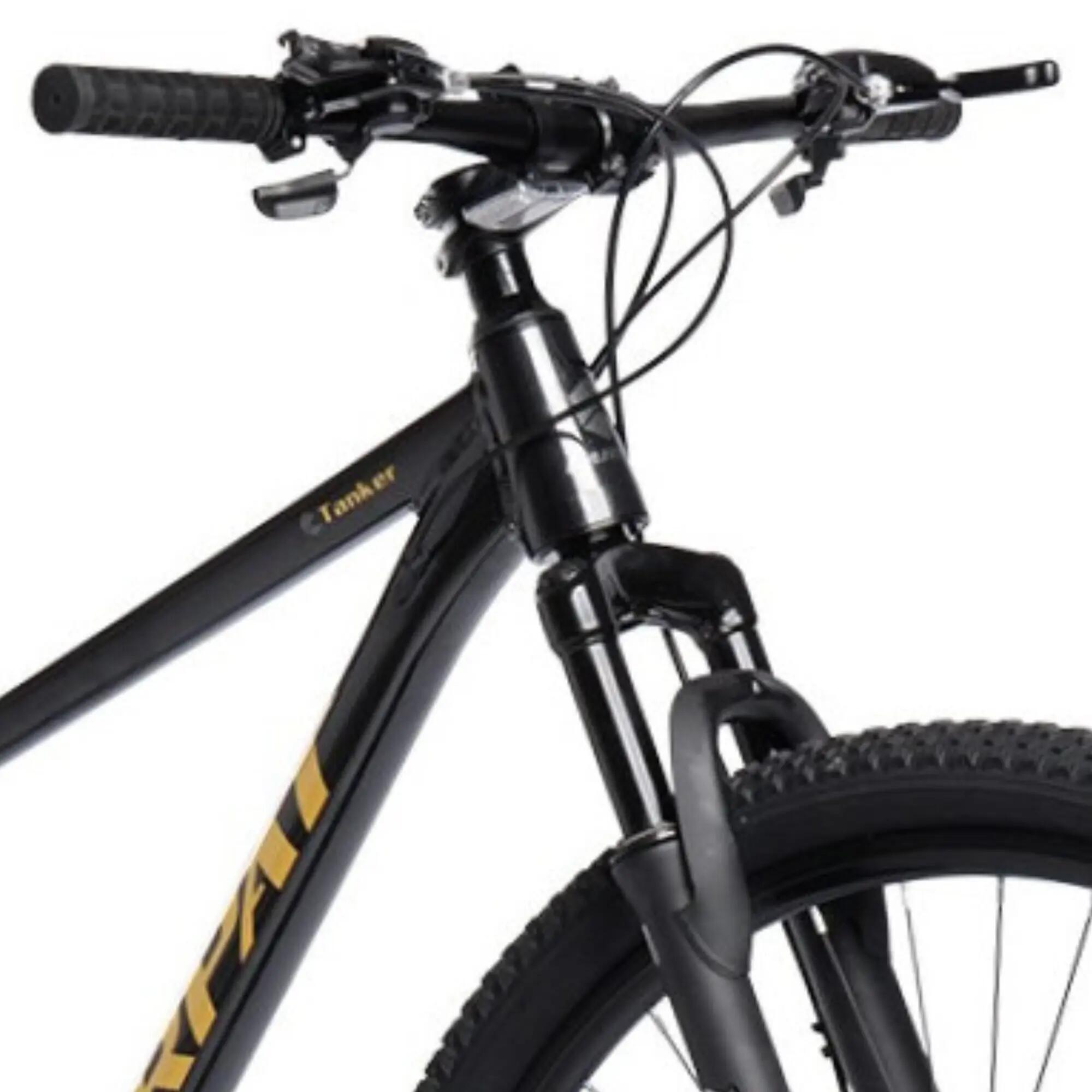 Bicicletă MTB semi-rigidă Tanker 21v Negru/Galben 4/6