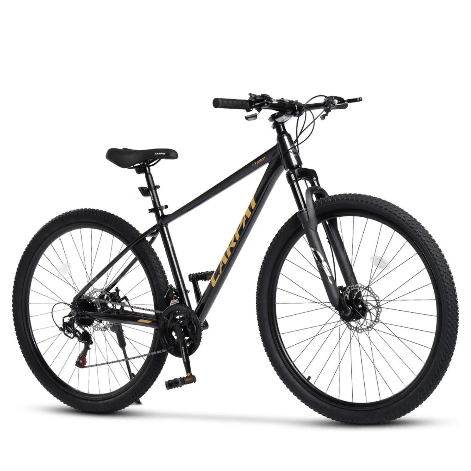 Bicicletă MTB semi-rigidă Tanker 21v Negru/Galben 3/6