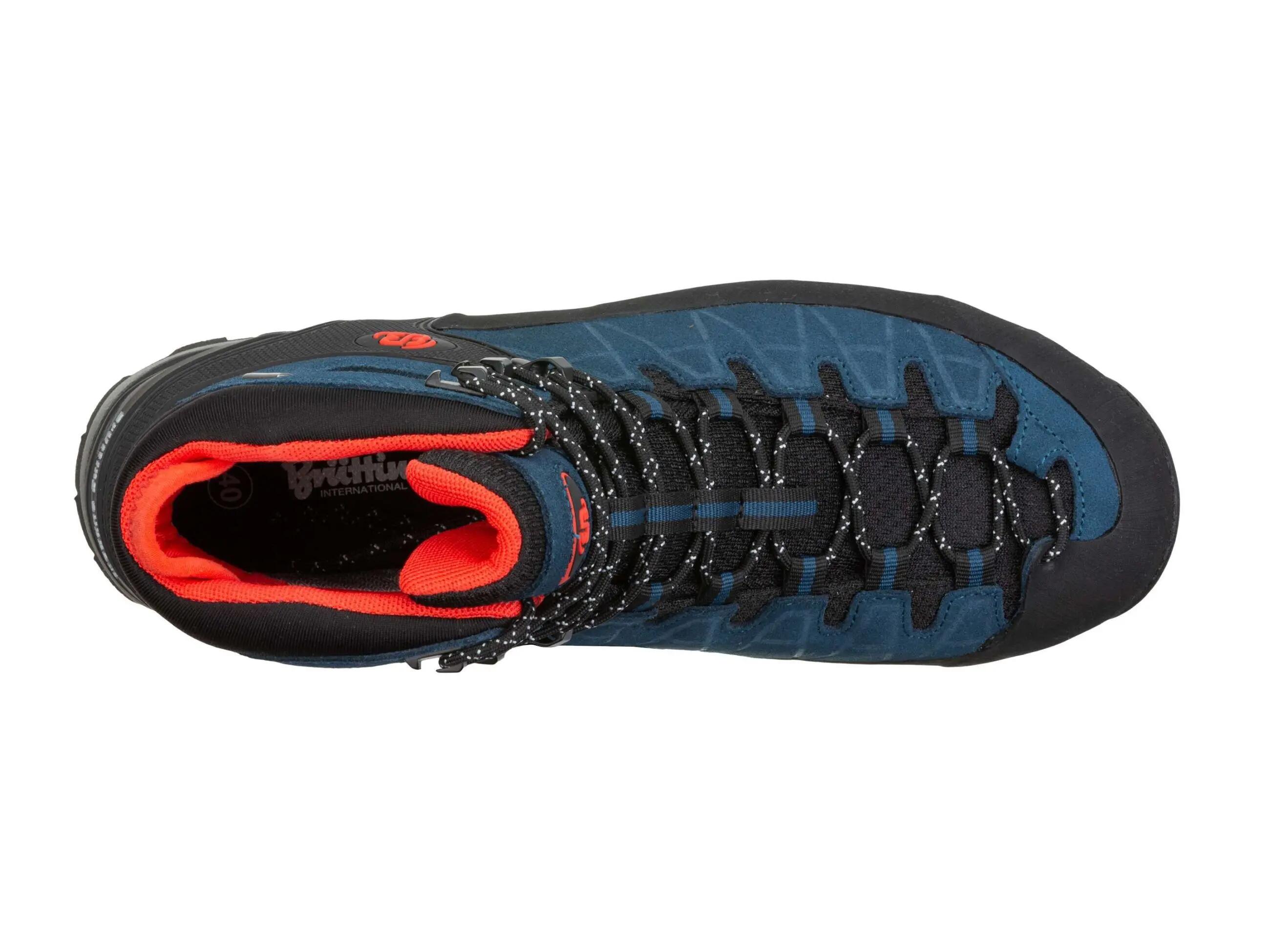 Chaussure randonnée Brütting Mount Tasman bleu, cuir velours, Vibram 5/6