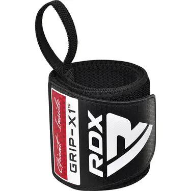 RDX Wrist Support Straps ST White with Thumb Loop and Grip 5/5