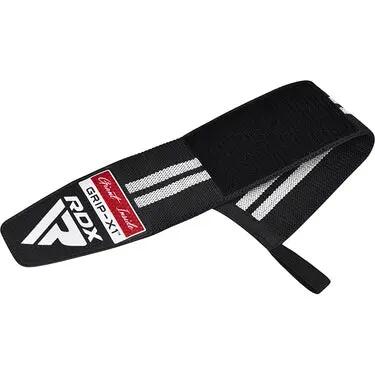 RDX Wrist Support Straps ST White with Thumb Loop and Grip 4/5