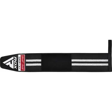 RDX Wrist Support Straps ST White with Thumb Loop and Grip 3/5