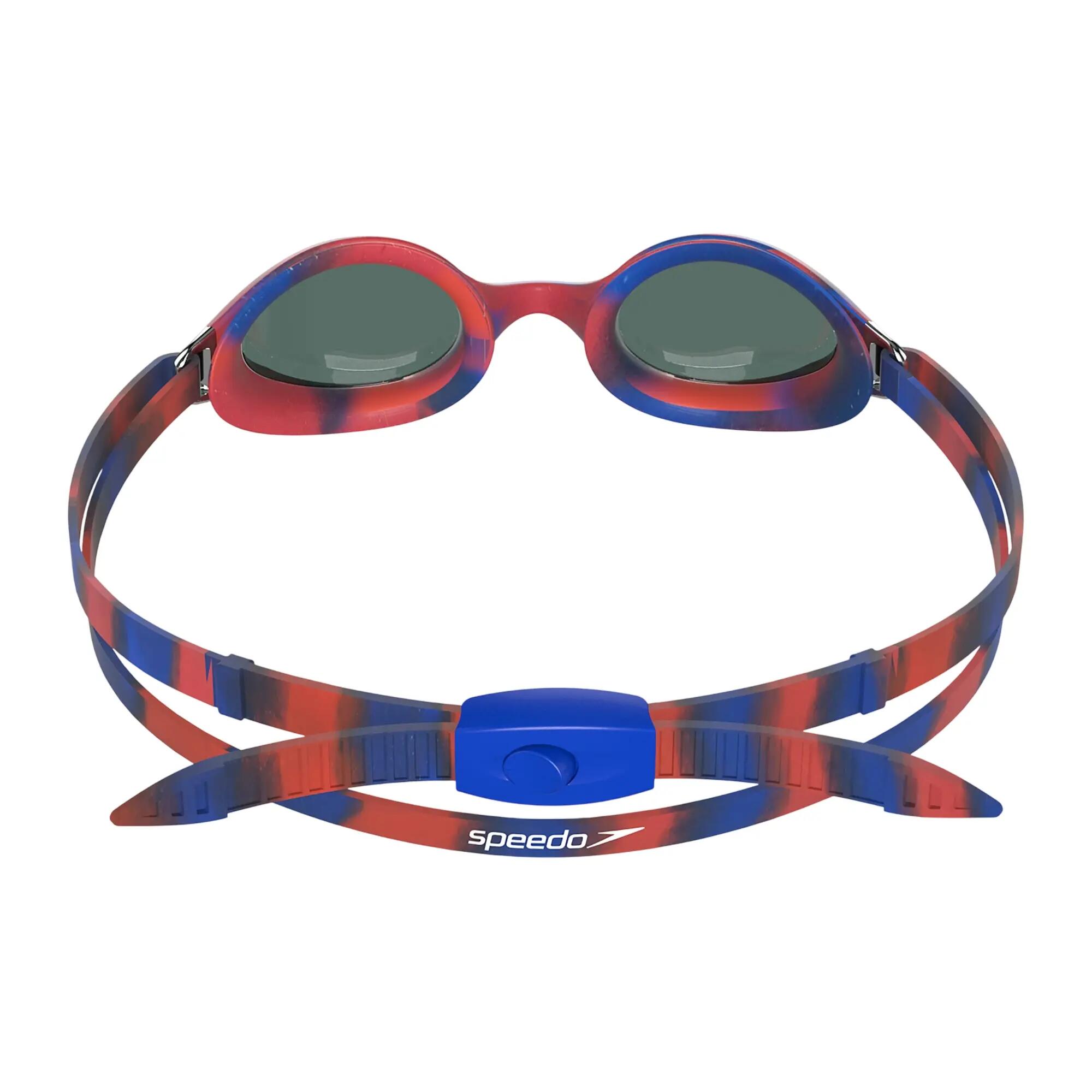 Speedo Óculos de proteção Hyper Flyer Mirror Junior - Azul-marinho / Vermelho / 2/5