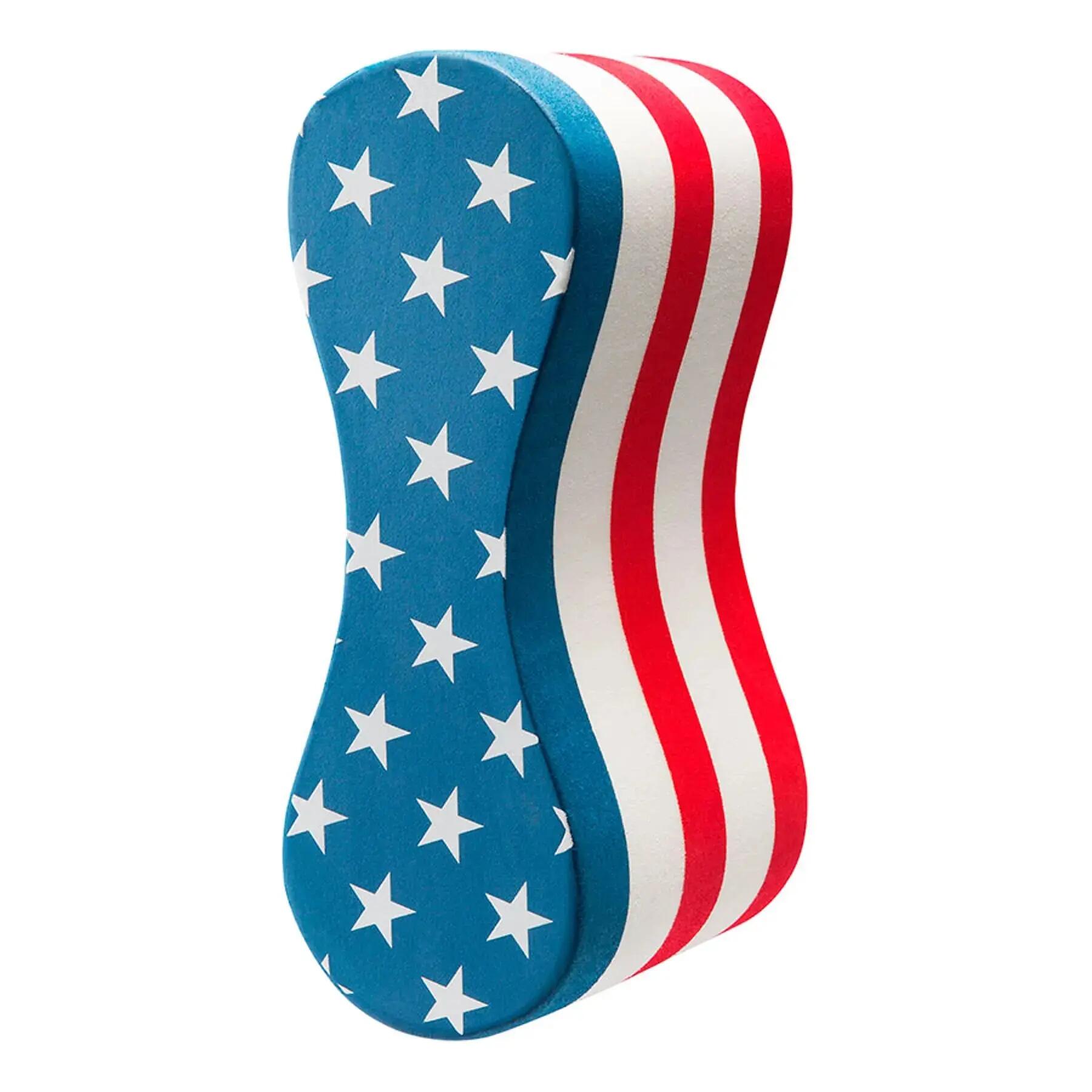 Plutitor clasic adulti model Steag USA - albastru alb rosu 3/4