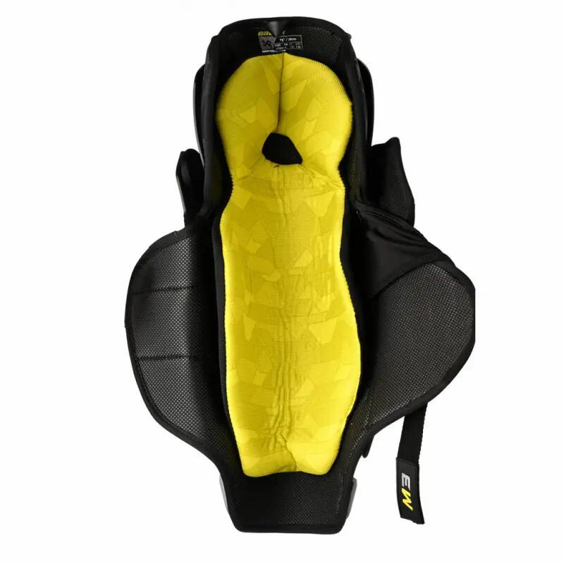 BAUER Supreme M3 Senior protecciones de espinilla de hockey, 16"/41cm negras 8/8