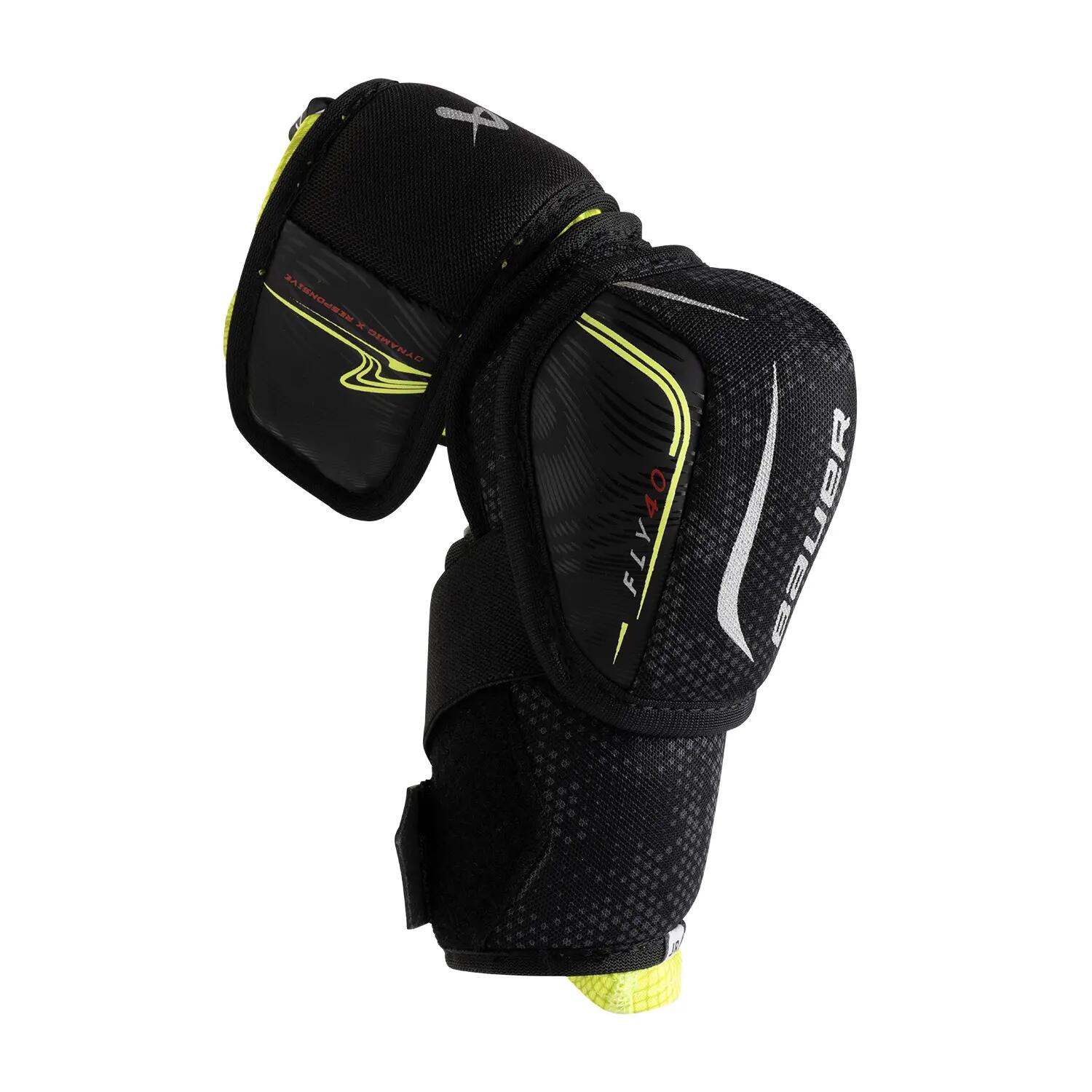 BAUER Vapor FLY40 Junior M noires coudières de hockey pour enfants 6/6