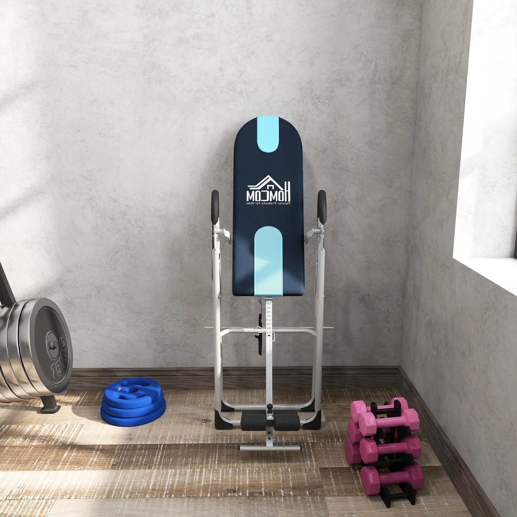 Tabla de Inversión Plegable con Altura Ángulos Ajustable a 147-198cm 5/7