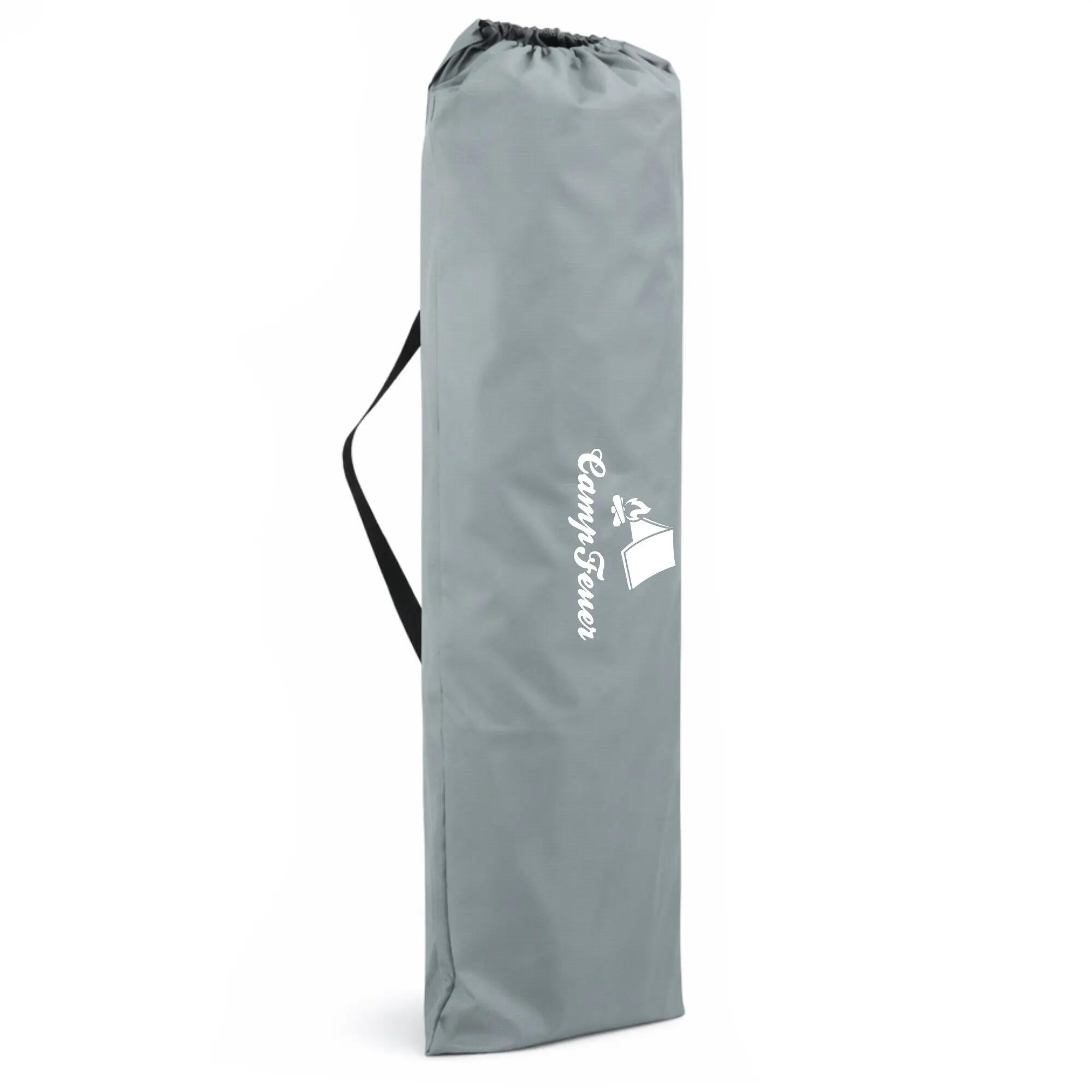Campingbett mit Kopfkissen, Anthrazit, bis 150 kg, 187 x 67 x 48 cm Feldbett 8/8