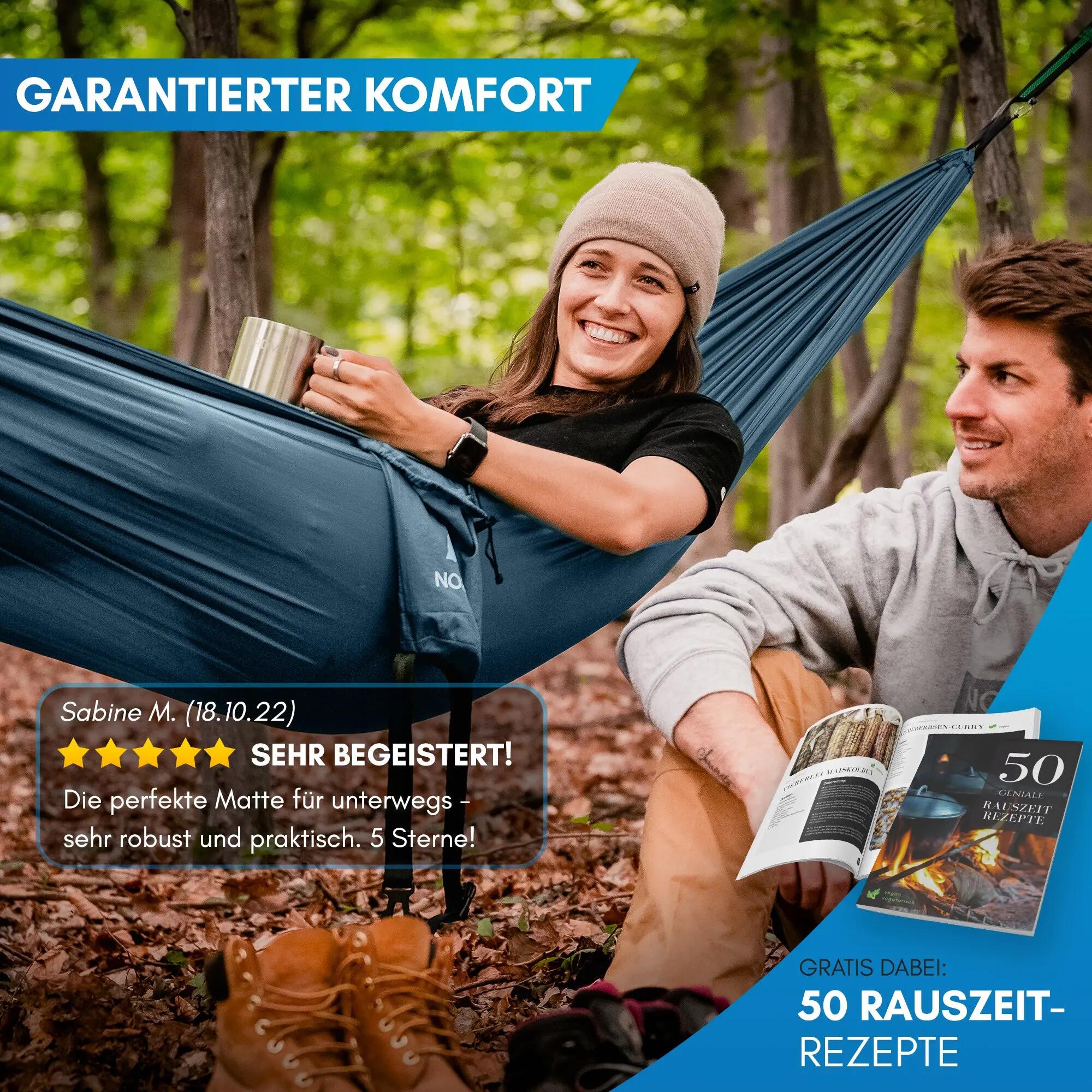 Camping-hängematte - ultraleicht, mit baumgurten, Kalix 6/9