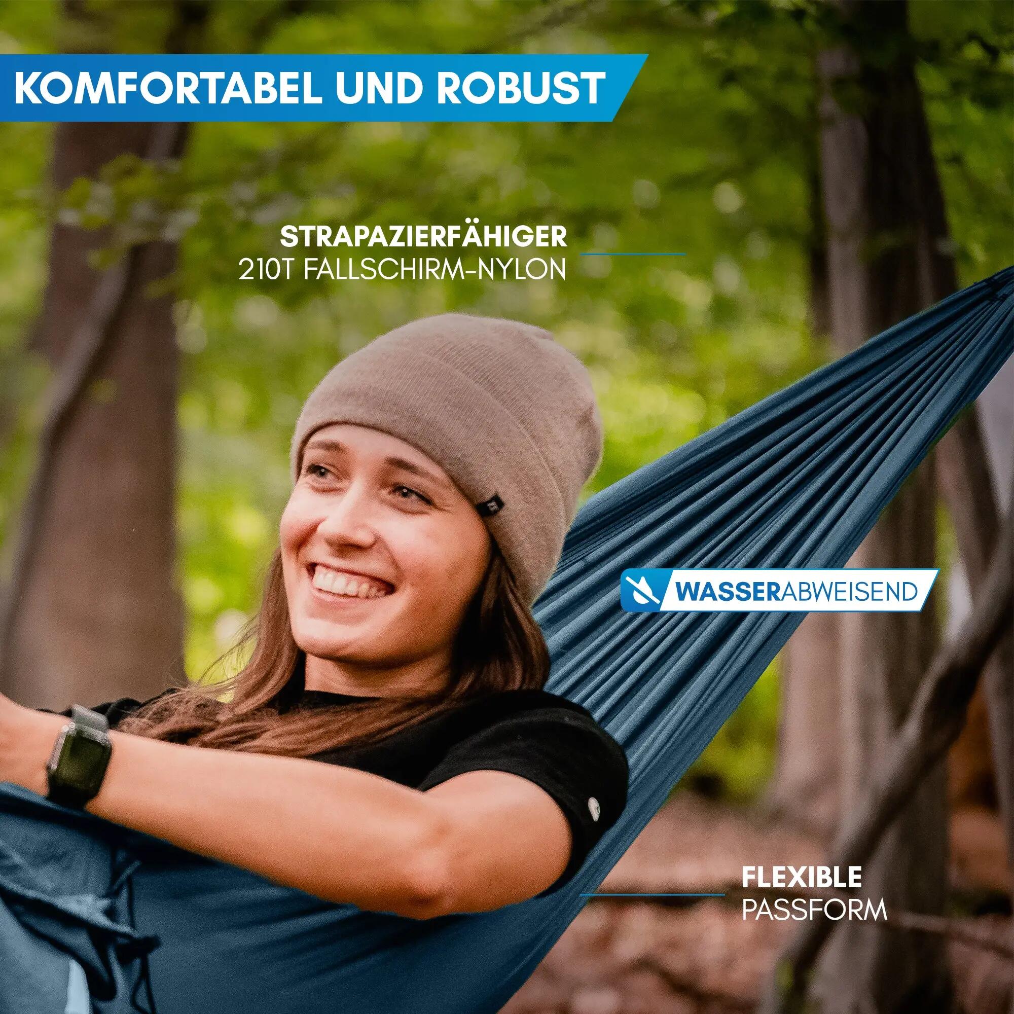 Camping-hängematte - ultraleicht, mit baumgurten, Kalix 2/9