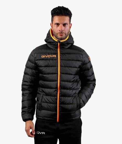 GIUBBINO uomo givova nero/arancio fluo