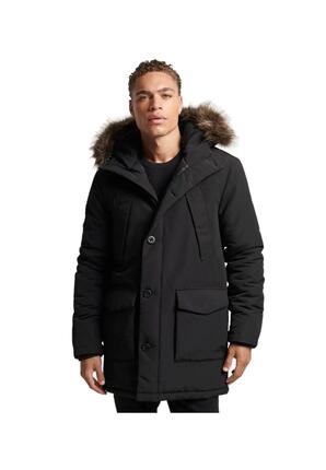 Parka met een capuchon en nepbont Superdry Everest