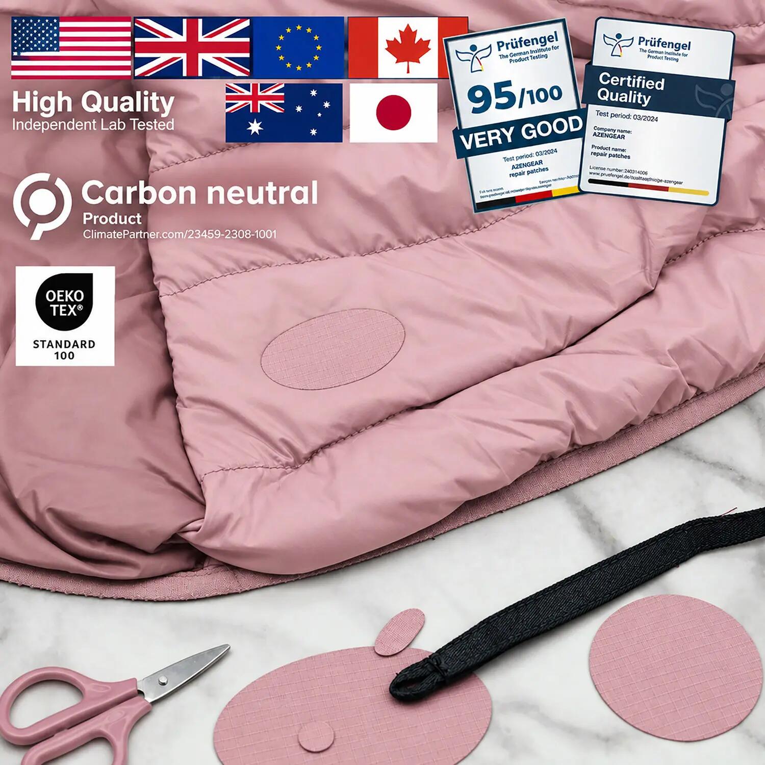 Patchs de réparation de doudoune, vêtement et tente, autocollants imperméables 4/11