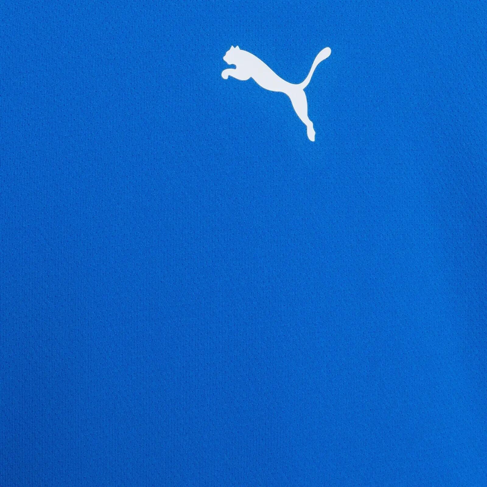 teamRISE voetbalshirt voor jongeren PUMA Electric Blue Lemonade Black White 3/8