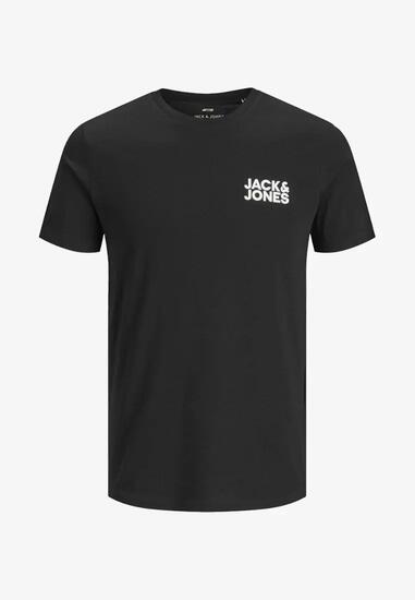 Homme - T-shirt - Manches courtes, col rond, logo - JJECORP - Noir