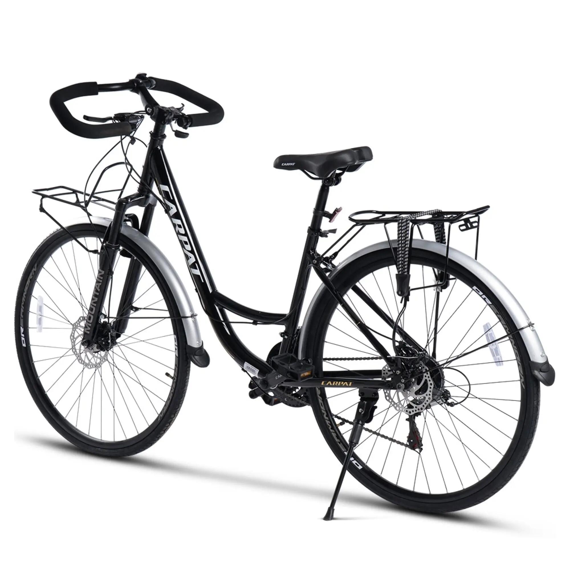 Bicicletă MTB semi-rigidă Roadster City 21v Negru/Alb 2/6