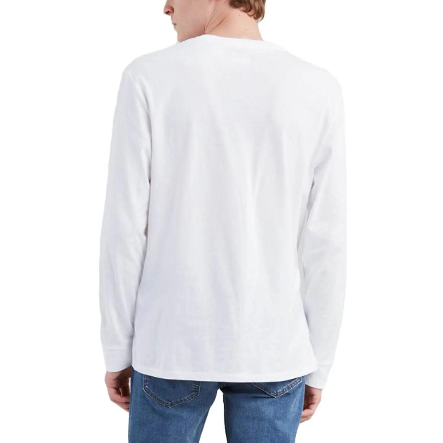 T-shirt pour homme Levi's Ls rouge ls original hm tee Blanc 2/5