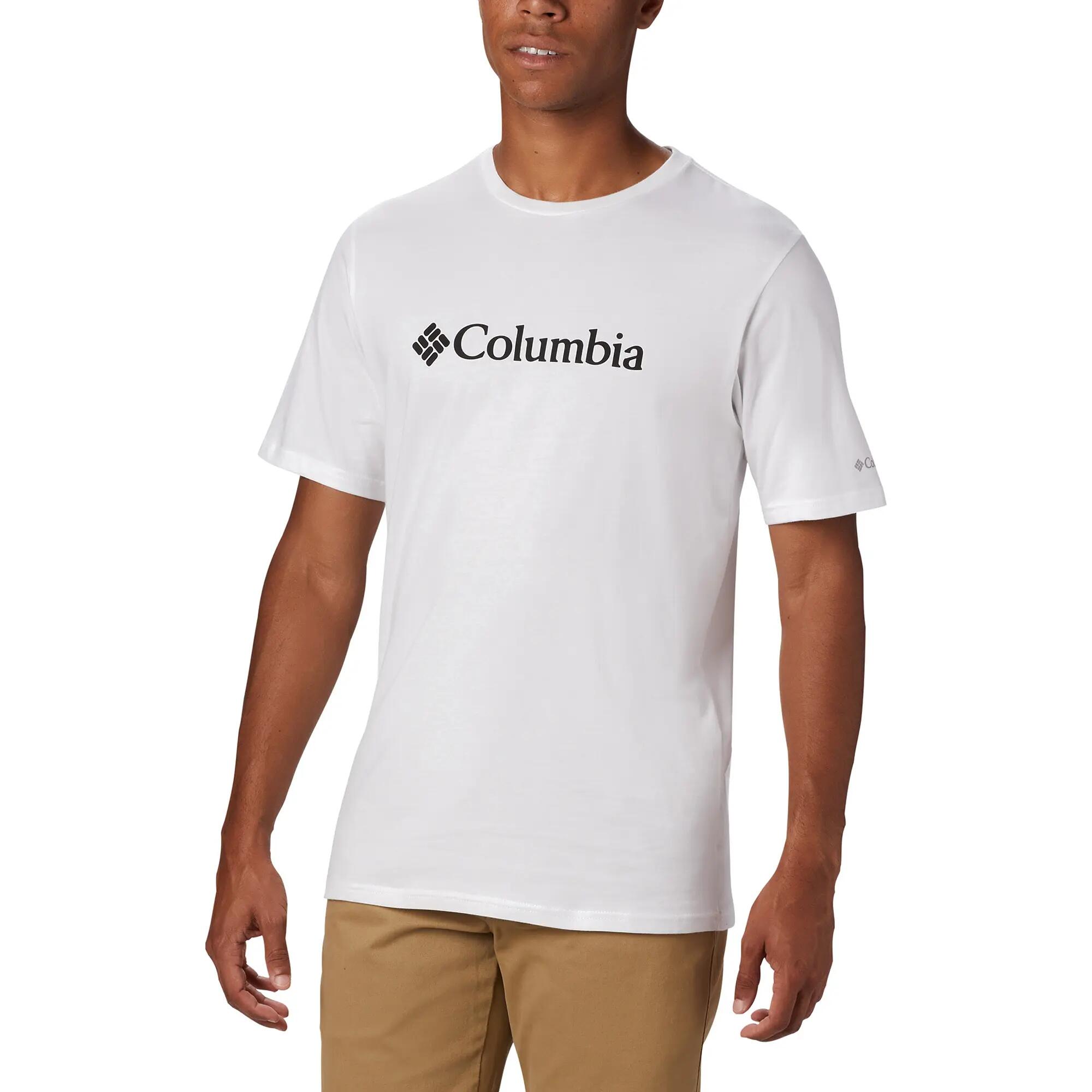 T-shirt de manga curta com logótipo Columbia Basic para homem em branco 1/5
