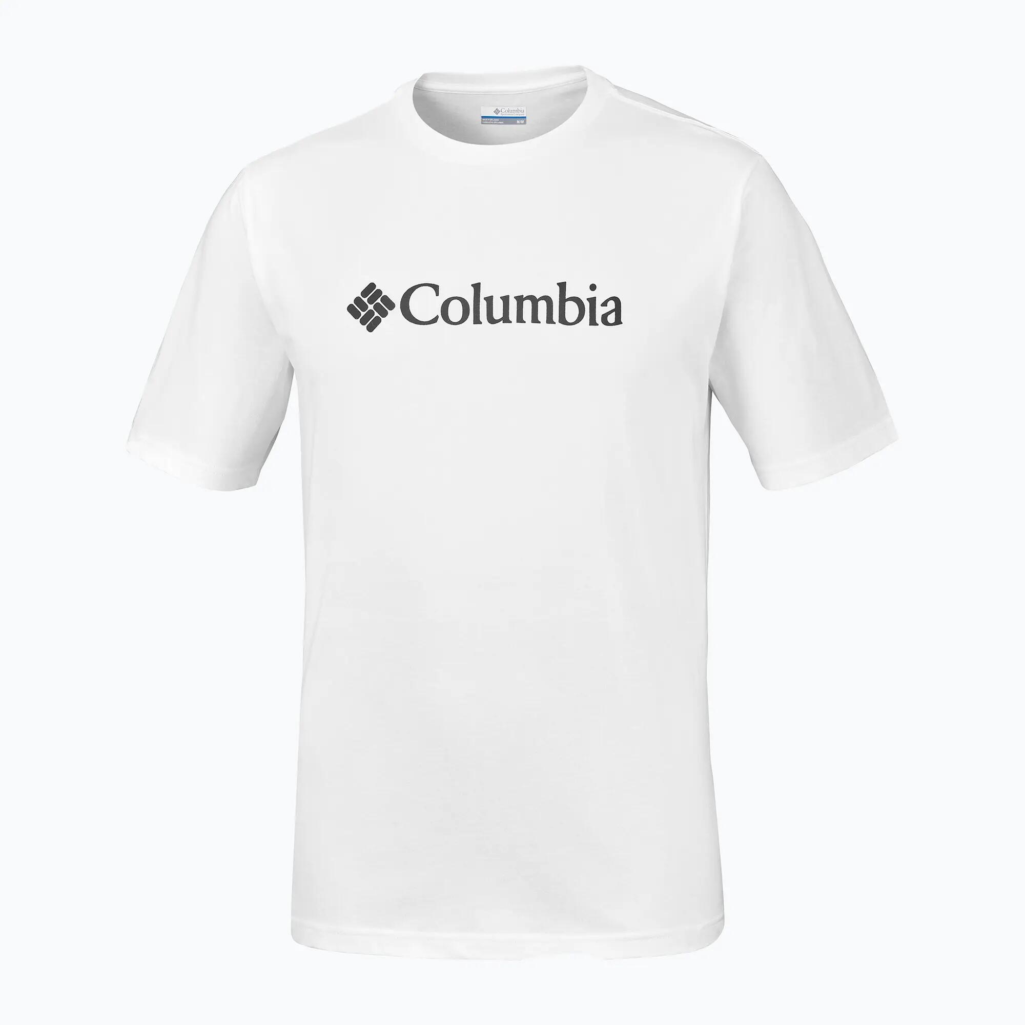 T-shirt de manga curta com logótipo Columbia Basic para homem em branco 3/5