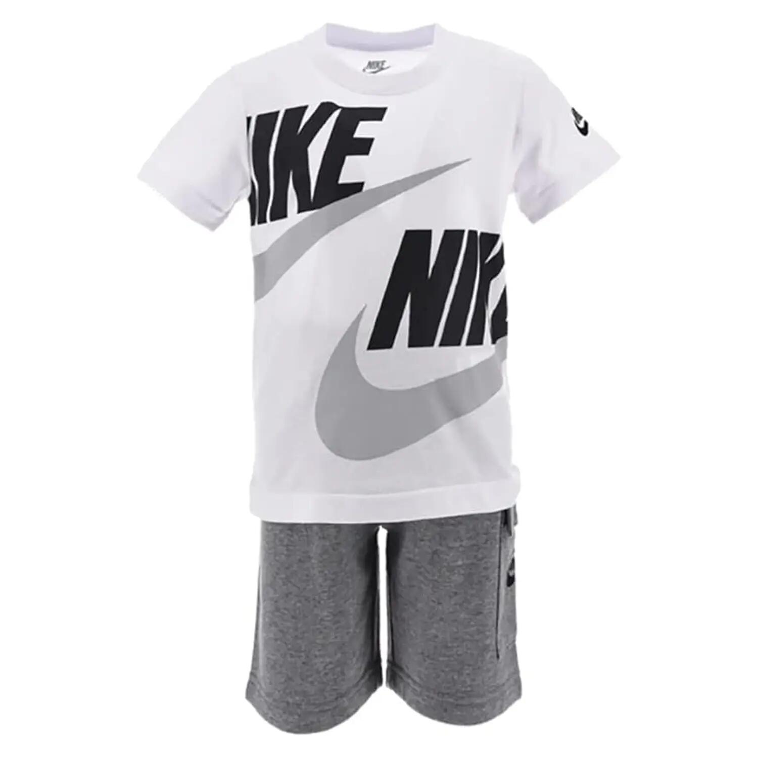 Juego de Camiseta y Shorts Diseño Marca de madera para Niños/Niñas Carbón 2/5