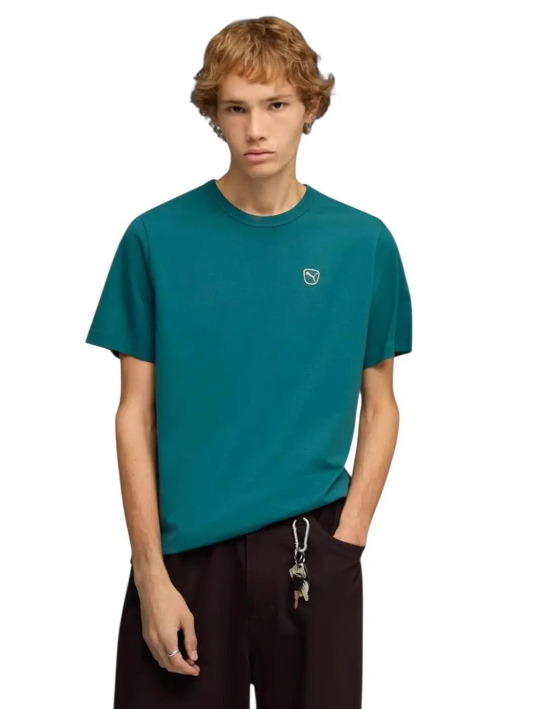 Puma Essentials Elevated, T-Shirt Uomo - Nero, Verde, Beige 3/5