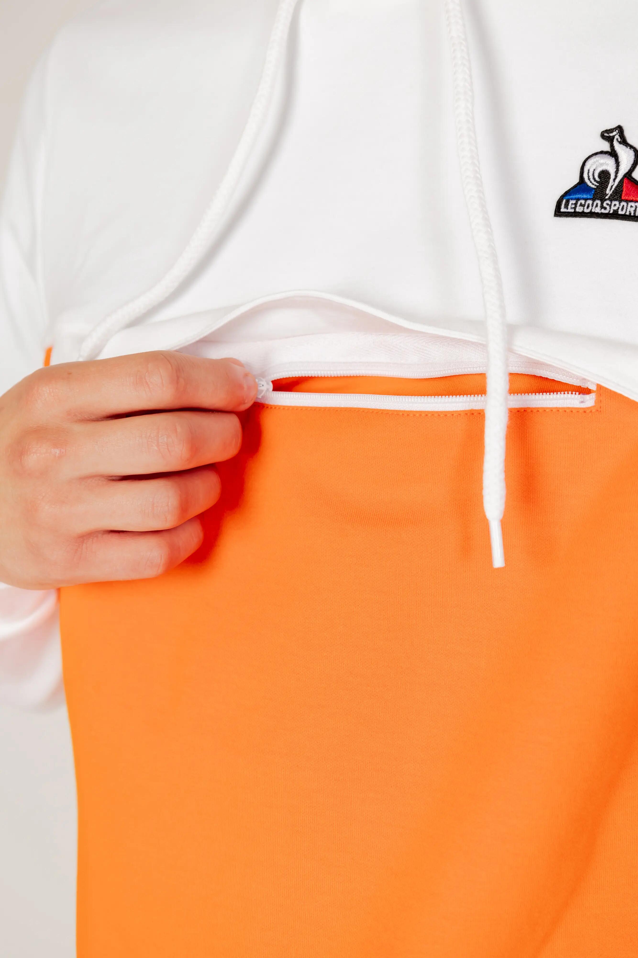 Le Coq Sportif Sudadera Con Capucha  Sportif Saison 2 Naranja/blanco 4/5
