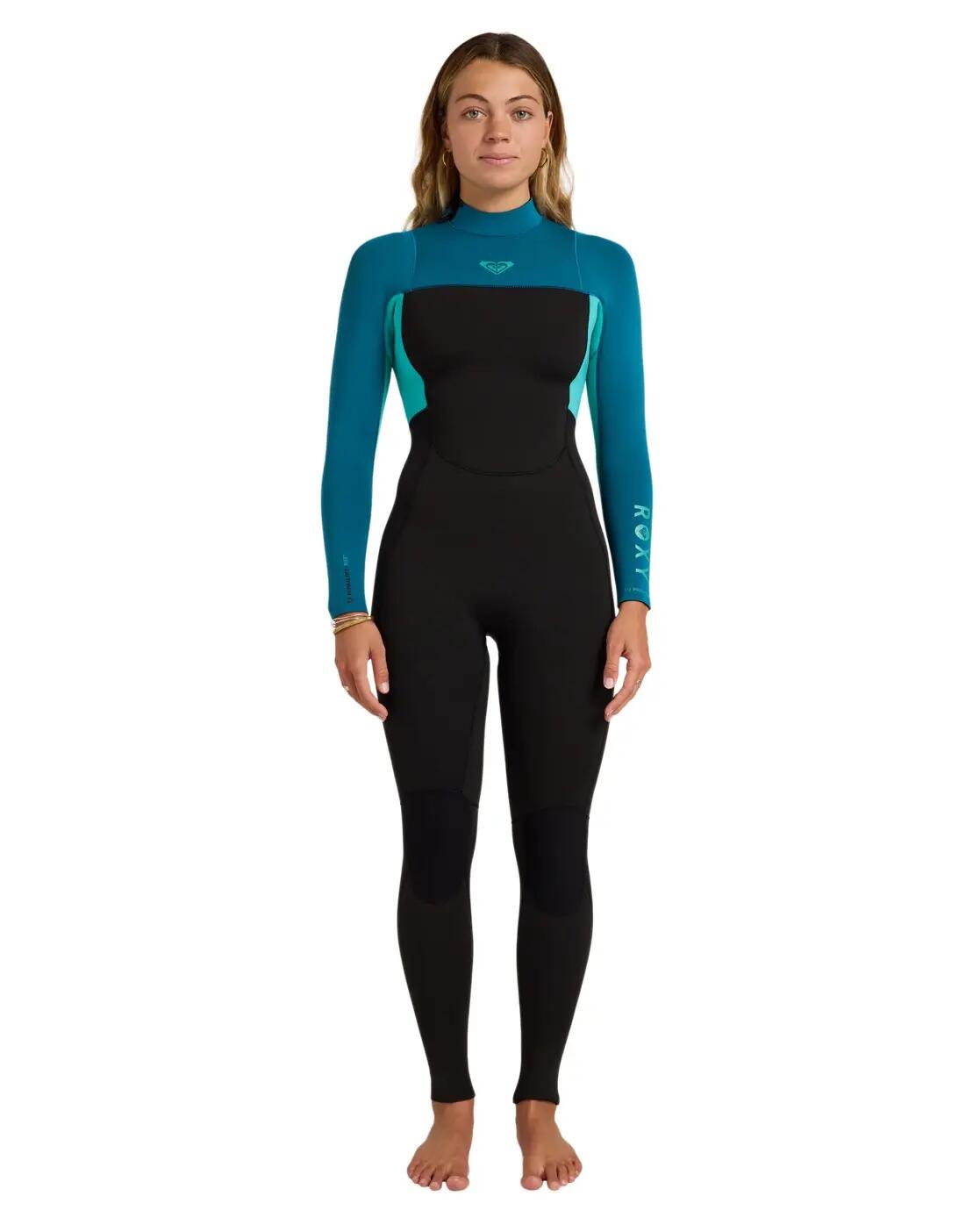 Traje de surf con cremallera posterior 3/2MM PROLOGUE+ Azul Mujer 4/4
