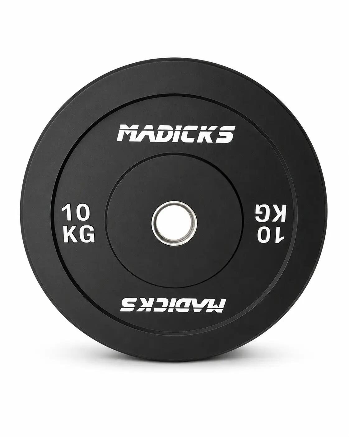 2x Disco Olimpionico Bumper Gommato 10 KG Foro 50 mm Pesi Palestra (20 KG) 3/7
