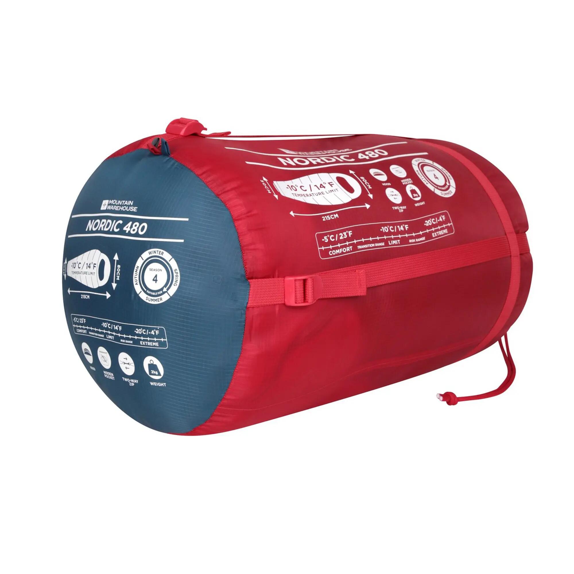 Sacco A Pelo Mountain Warehouse Nordic 480 Rosso 5/5