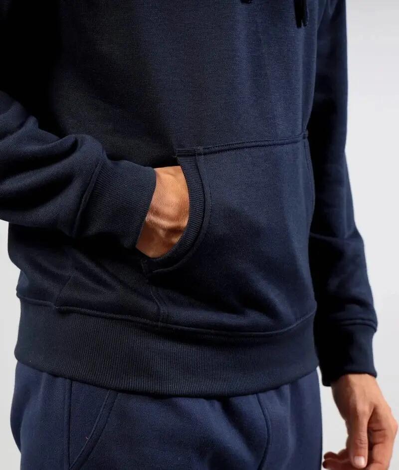 Felpa con cappuccio uomo ( fleece) givova blu 4/4