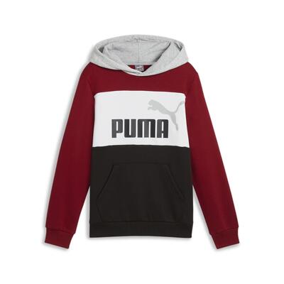 Felpe con cappuccio in pile per bambino Puma Block hoodie Granata