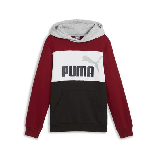 Felpe con cappuccio in pile per bambino Puma Block hoodie Granata