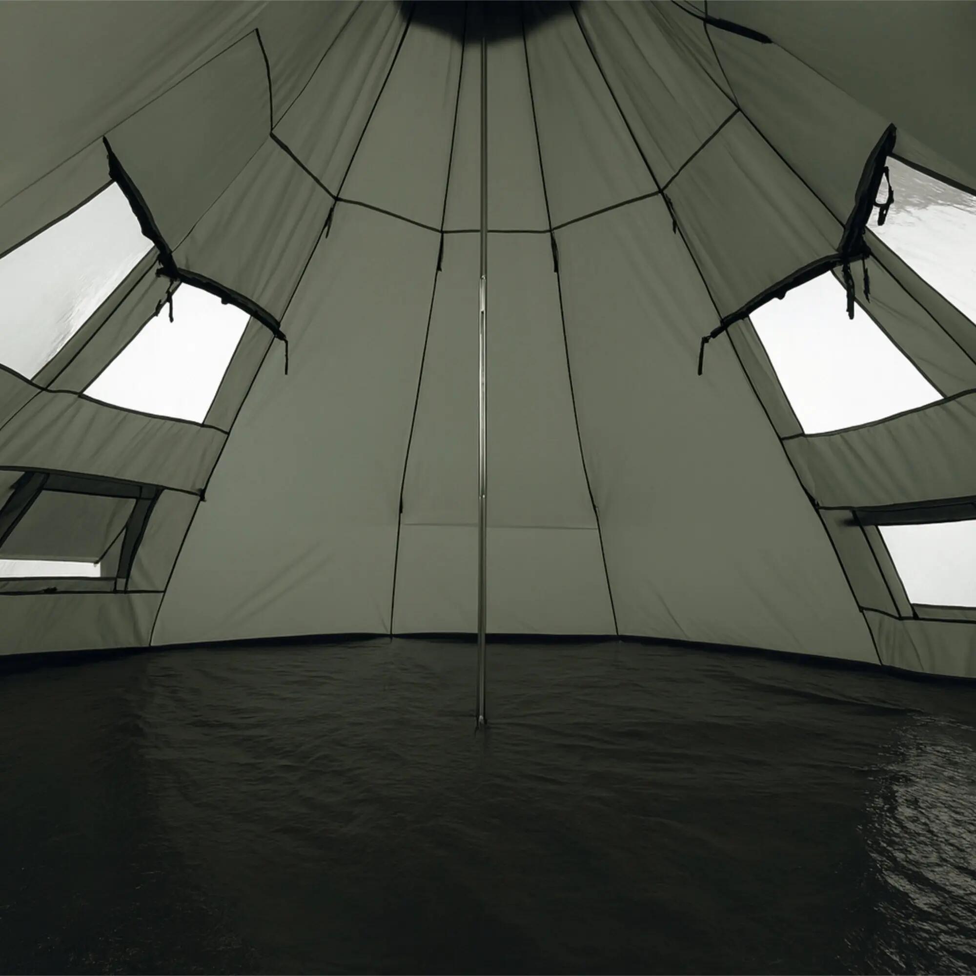 Tipi Zelt Spirit für 4 Personen, 3000 mm Wassersäule, Olivgrün, Indianerzelt 6/6