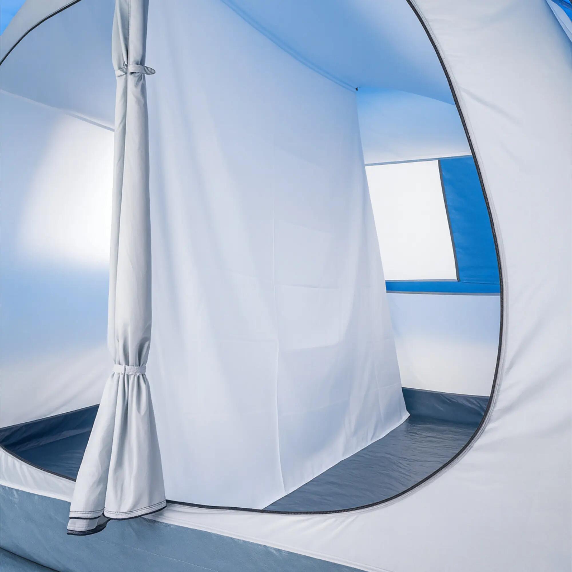 Zelt Smart für 4 Personen 2000 mm Wassersäule, Blau/Grau, Großes Tunnelzelt 9/10
