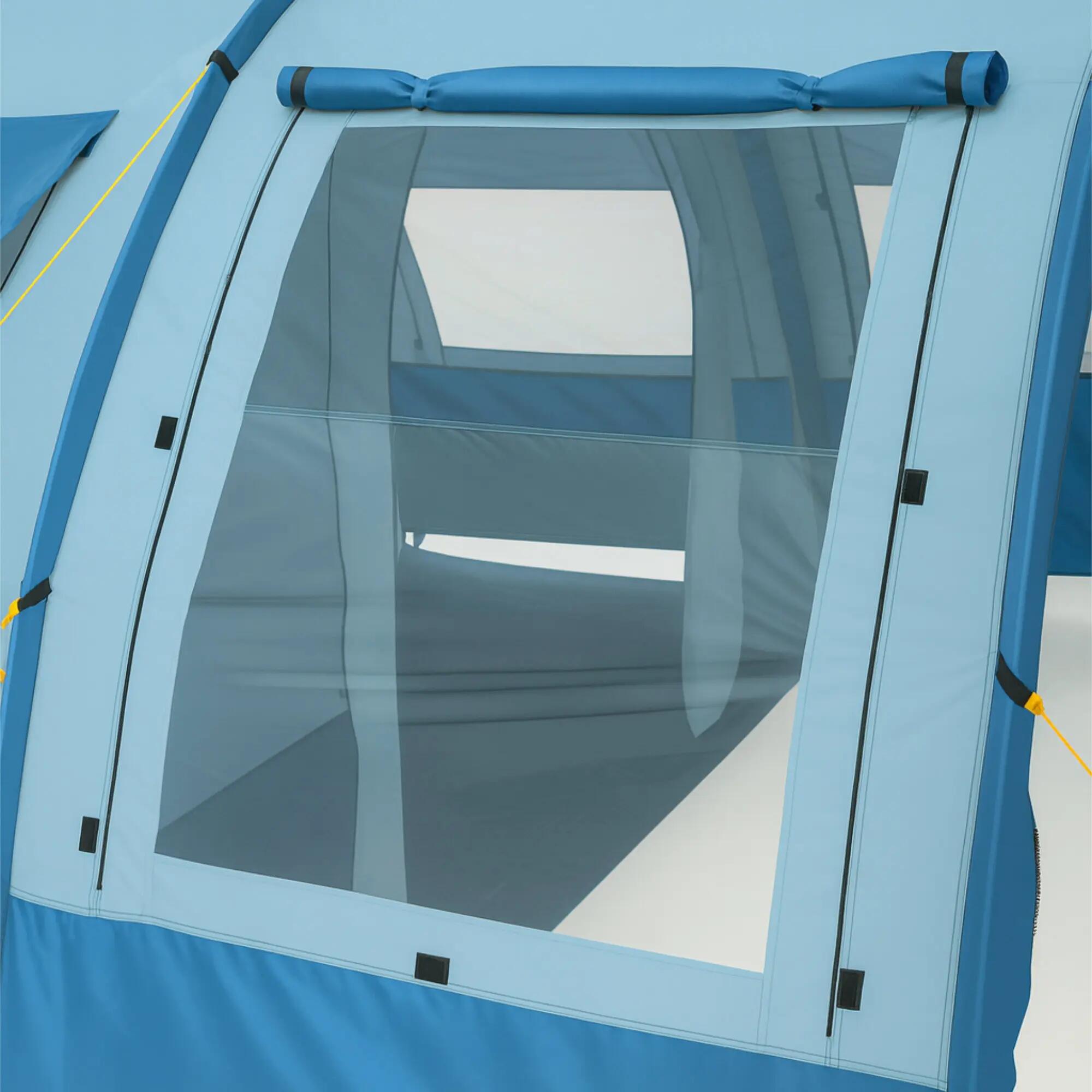 Zelt Multi für 4 Personen, 5000 mm Wassersäule, Blau/Hellblau, Tunnelzelt 5/6