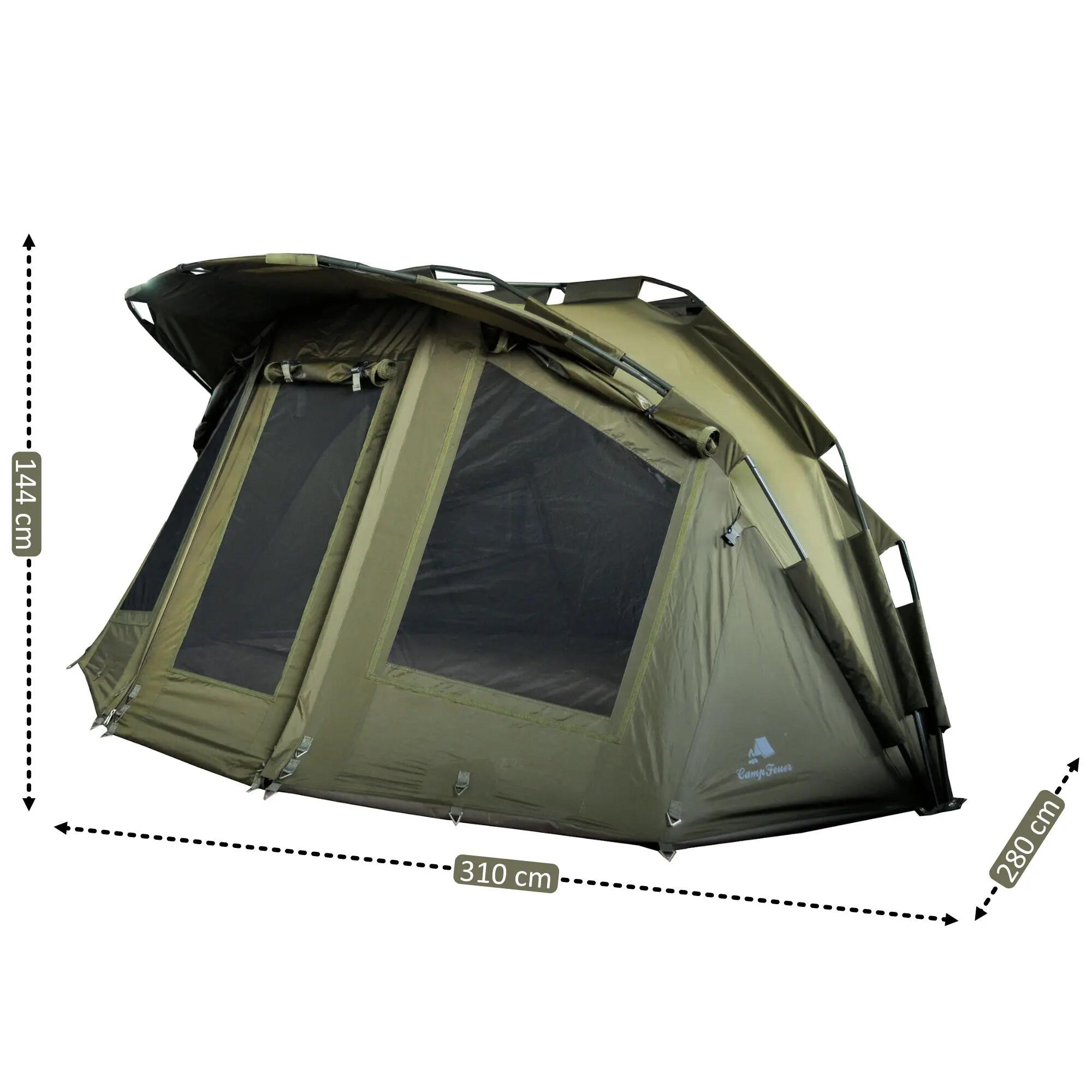CampFeuer Angelzelt "Storm" | 2 Mann Karpfenzelt | Bivvy | 3.000 mm 2/4