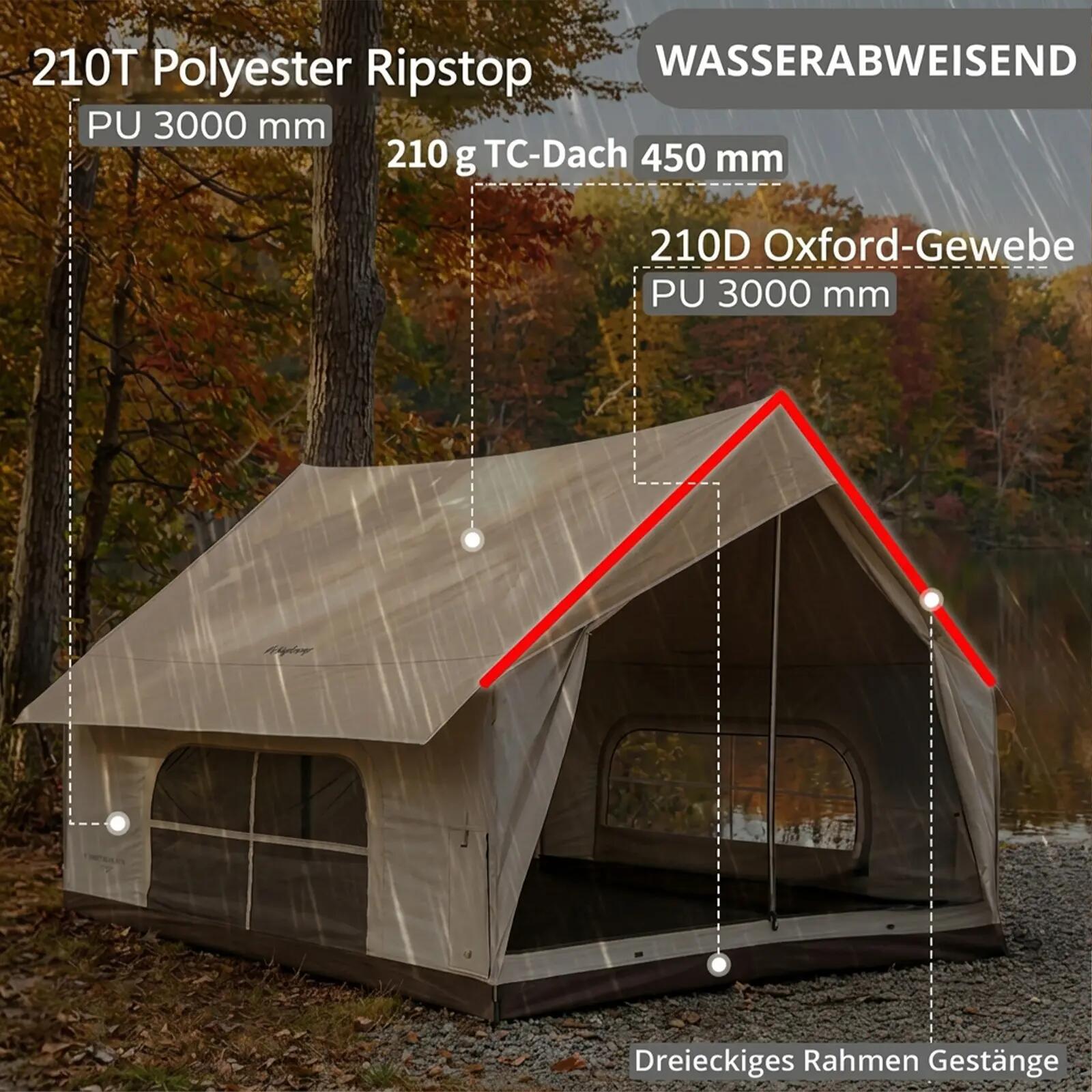 Tenda familiare Pinehouse III Tenda da campeggio per 5 persone in cotone 5/7
