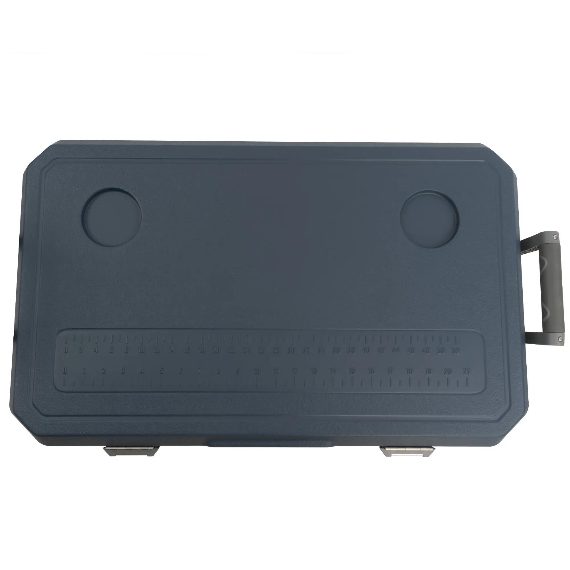Kühlbox navyblue 70 Liter mit Rädern, Rollkühlbox, isolierte Kühlbox mit Griffen 6/7
