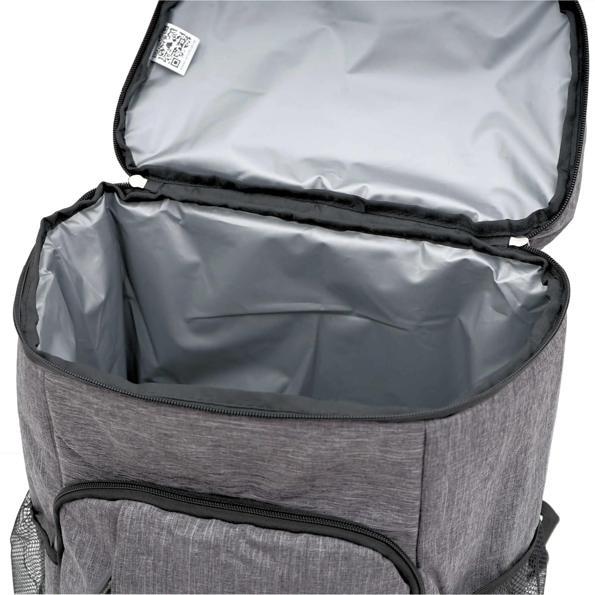 20 Liter Kühlrucksack, grau, leicht und wasserdicht 4/6