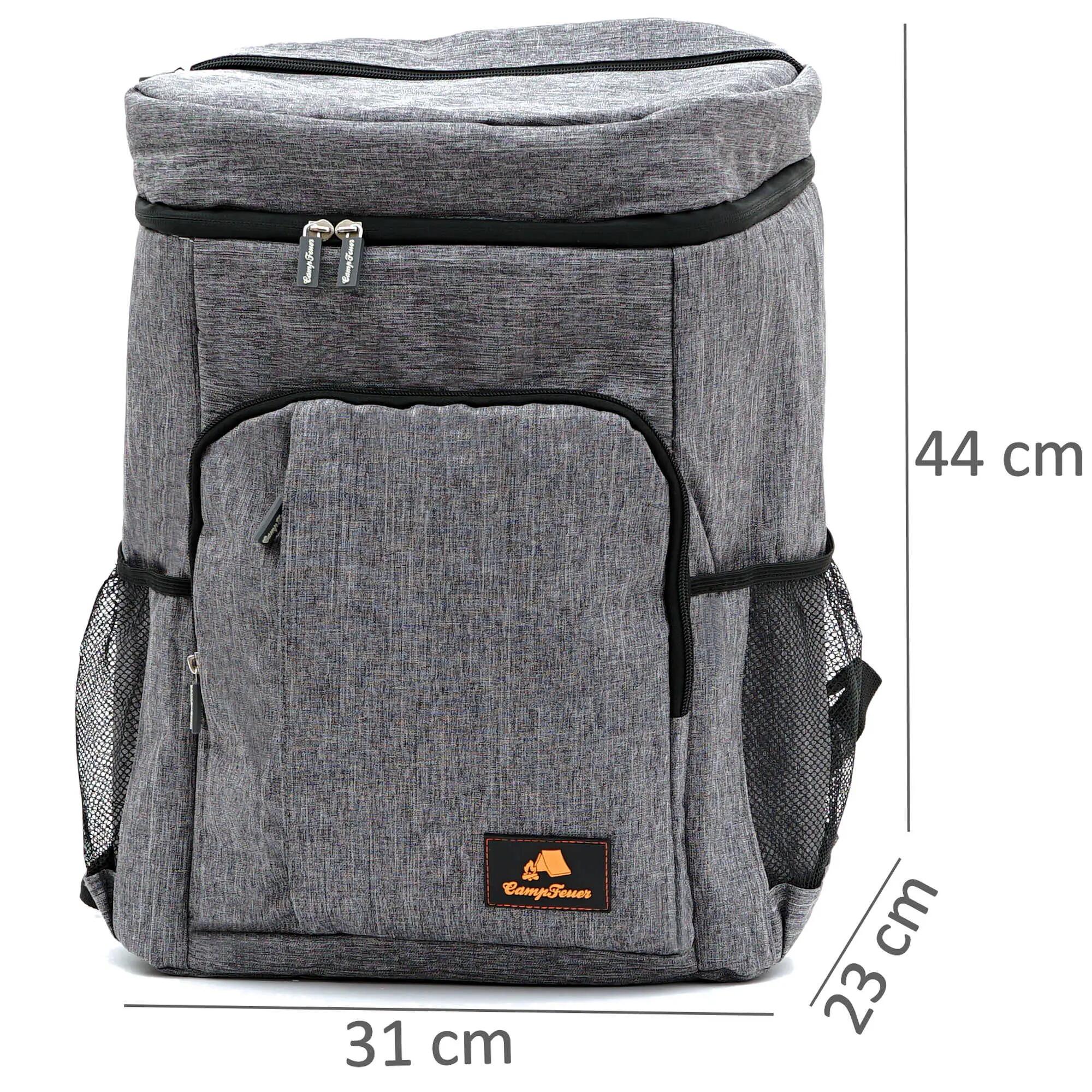 20 Liter Kühlrucksack, grau, leicht und wasserdicht 3/6