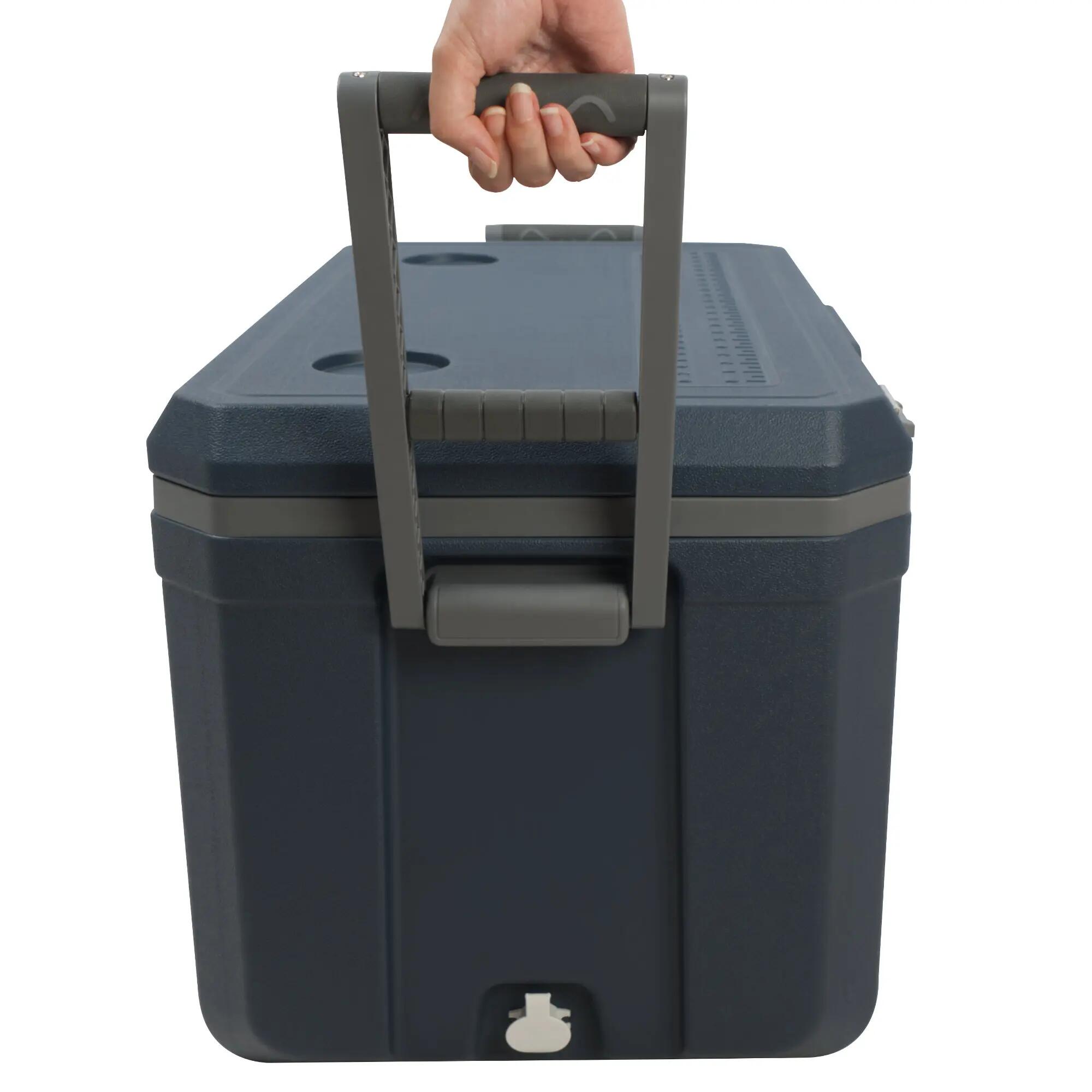 Kühlbox navyblue 70 Liter mit Rädern, Rollkühlbox, isolierte Kühlbox mit Griffen 3/7